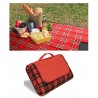 SEAMAR Telo picnic 175x200 cm Poliestere con Retro Impermeabile Colore Rosso Pieghevole salvaspazio