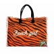 Giovanile Borsa Mare con chiusura lampo misura 48x38x16cm cotone canvas 100% spiaggia stampe e colori vari