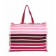 Giovanile Borsa Mare con chiusura lampo misura 48x38x16cm cotone canvas 100% spiaggia stampe e colori vari