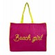 Giovanile Borsa Mare con chiusura lampo misura 48x38x16cm cotone canvas 100% spiaggia stampe e colori vari