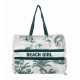 Giovanile Borsa Mare con chiusura lampo misura 48x38x16cm cotone canvas 100% spiaggia stampe e colori vari