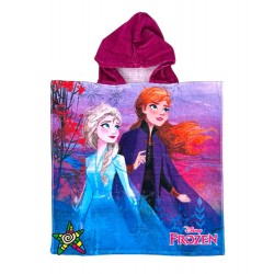 Poncho FROZEN Spugna di cotone mare Accappatoio Taglia Unica 55x110