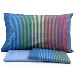 GABEL COMPLETO LENZUOLA 1 PIAZZA E MEZZA COTONE DENVER COLORE AZZURRO SUNSHINE