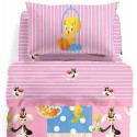 CALEFFI COMPLETO LENZUOLA LETTO 1 PIAZZA TITTI I LOVE TWEETY Disney