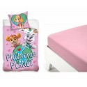 COMPLETO COPRIPIUMINO PAW PATROL COTONE LETTO SINGOLO 1 PIAZZA ROSA